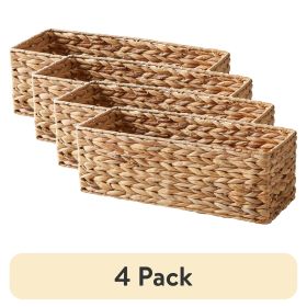 (4 pack)Brown Hyacinth Organizer Basket
