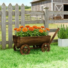 Wooden flowerpot box, mobile garden flowerpot