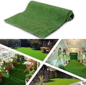 Artificial Grass Turf -6ft x 10ft (60 Sq. Ft)0.8"Indoor/Outdoor Synthetic Fake Grass,with rubber backing & drainage holes.for Garden yard