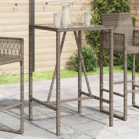 Outdoor Bar Table Grey, Black