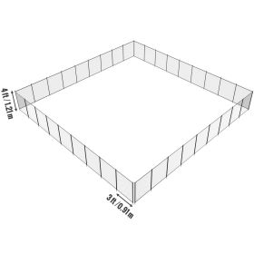 VEVOR Pool Fence, 4 x 108 FT Pool Fences for Inground Pools, Removable Child Safety Pool Fencing, Easy DIY Installation Swimming Pool Fence