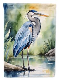 Great Blue Heron Bird House Flag Large Porch Sleeve Pole Decorative Outside Yard Banner Artwork Wall Hanging, Polyester, House Size, Multicolor
