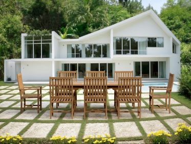Bahama Wilshire Armchair 9-Pieces Extension Dining Set