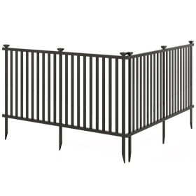2 Piece 80 x 51 Inch Vinyl Picket Fence for Garden