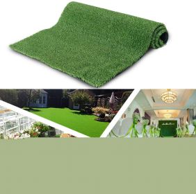 Artificial Grass Turf -6ft x 10ft (60 Sq. Ft)0.8"Indoor/Outdoor Synthetic Fake Grass,with rubber backing & drainage holes.for Garden yard