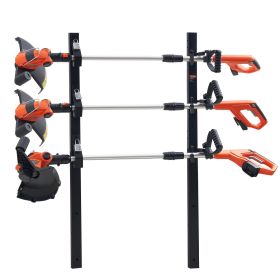 VEVOR Trimmer Rack, 3 Place Weeder Trimmer Rack, Locking Trim Holder Landscape Trailer Rack Carrier Mount on Open Pickup/Trailer Enclosed Trailer