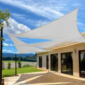 XISHAN 12'X12'X17' Light Grey,Mocha HDPE Sunshade Sail, 160 Grams (Option: 12X12X17ft-Light Grey)