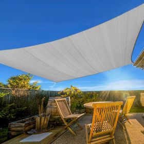 XISHAN 10'X13' Light Grey,Sand,Rust Red,Dark Grey,Cream,Beige HDPE Sunshade Sail, 160 Grams (Option: 10X13ft-Light Grey)