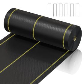 XISHAN Black Weed Control Fabric ,70g HDPE (Option: 3X50ft-Black)