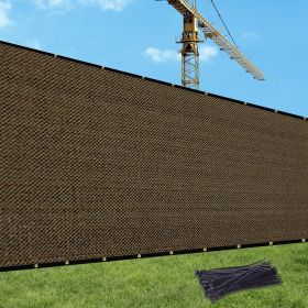 XISHAN Fence 8'X50' Brown,Dark Green,Dark Grey,Sand HDPE 130 Grams (Option: 8X50ft-Brown)