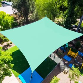 XISHAN 12'X16' Turquoise,Dark Grey,Light Grey,Rust Red,Scarlet,Sand,Beige HDPE Sunshade Sail, 160 Grams (Option: 12X16ft-Turquoise)