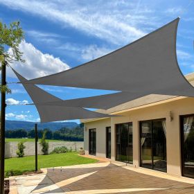 XISHAN 12'X12'X12' Dark Grey,Rust Red,Light Grey,Dark Green,Sand HDPE Sunshade Sail, 160 Grams (Option: 12X12X12ft-Dark Grey)
